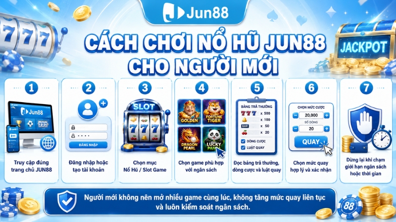 Cách Chơi Nổ Hũ JUN88 Cho Người Mới