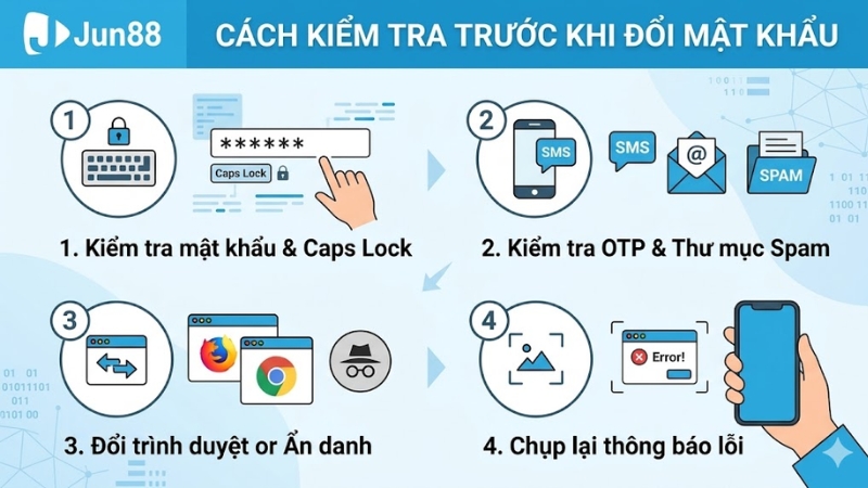 Cách Kiểm Tra Trước Khi Đổi Mật Khẩu JUN88
